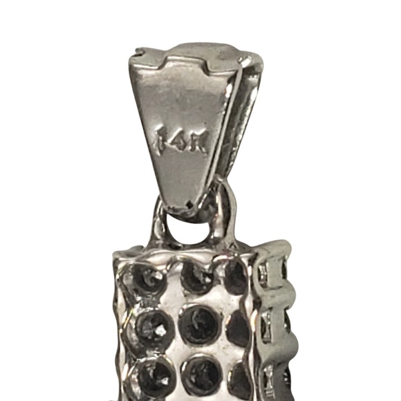 14 Karat White Gold Diamond Cross Pendant #20758 - Picture 5 of 8